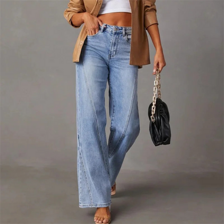 Zoe - Wide-Leg High-Waisted Denim Jeans