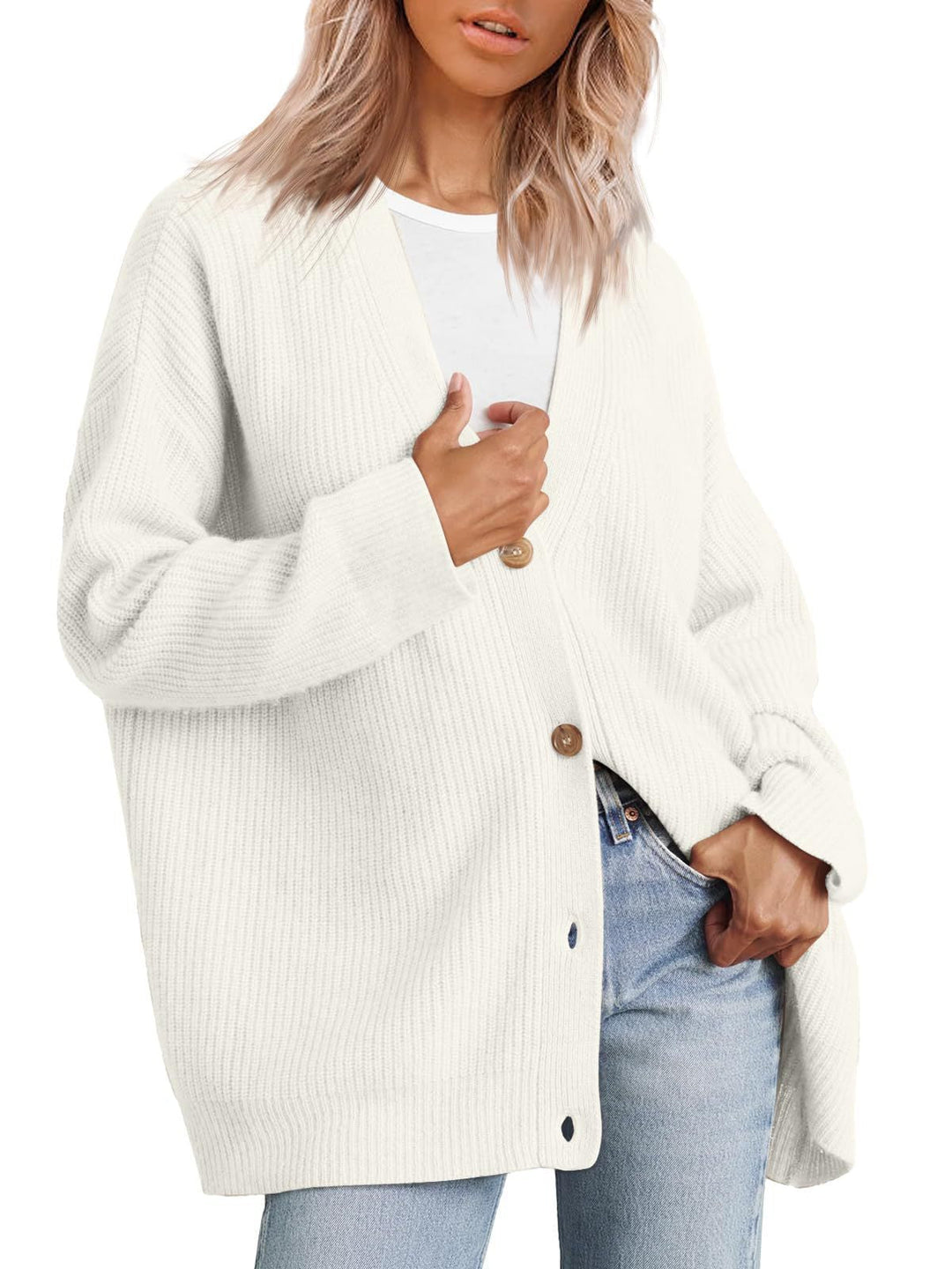 Claire | Women's Relaxed Fit Striped Knit Cardigan