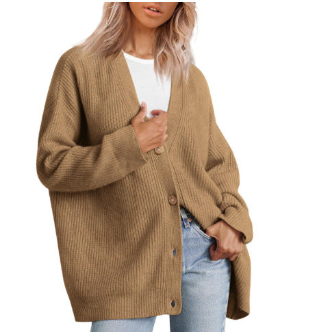Claire | Women's Relaxed Fit Striped Knit Cardigan
