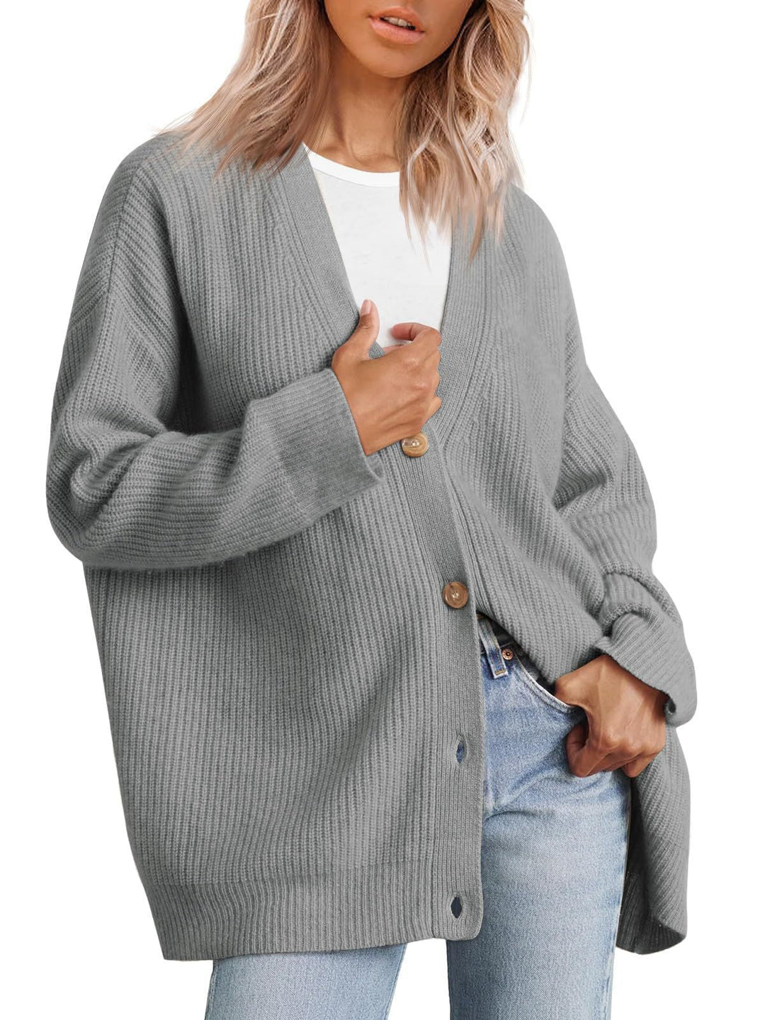 Claire | Women's Relaxed Fit Striped Knit Cardigan