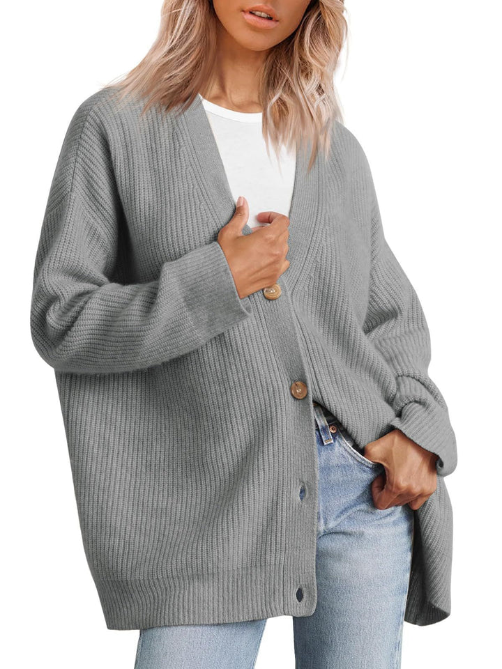 Claire | Women's Relaxed Fit Striped Knit Cardigan