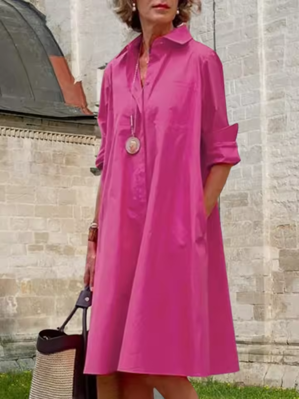 Clio - Relaxed Shirt Dress for Casual and Versatile Styling