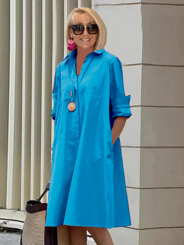 Clio - Relaxed Shirt Dress for Casual and Versatile Styling