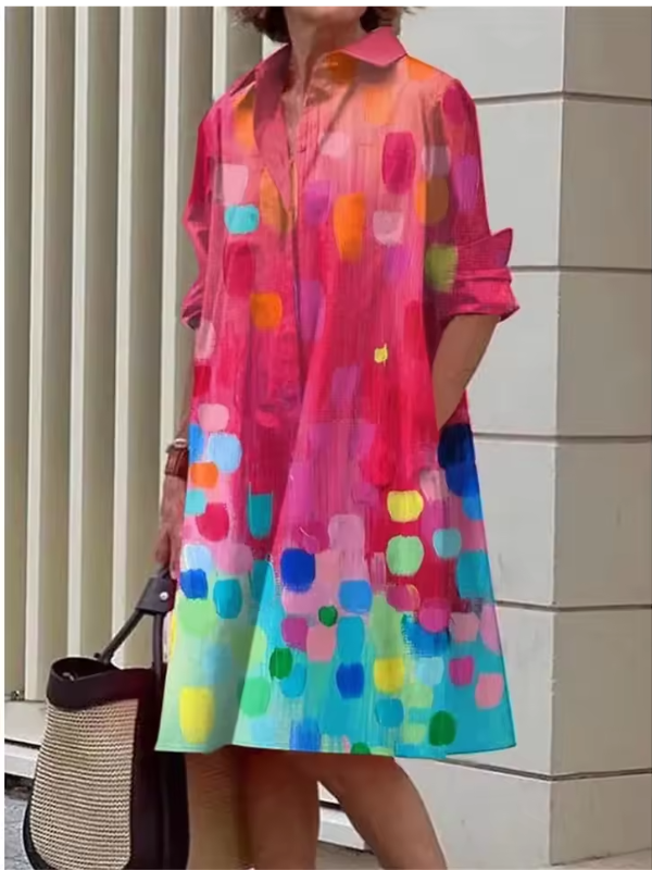 Clio - Relaxed Shirt Dress for Casual and Versatile Styling