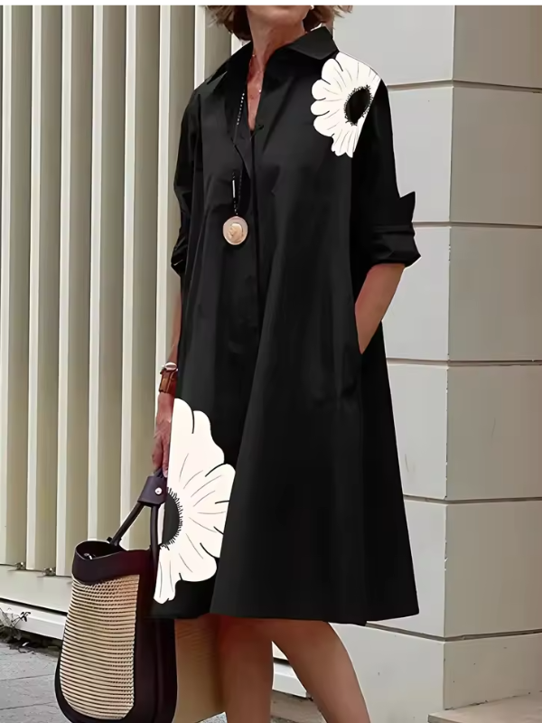 Clio - Relaxed Shirt Dress for Casual and Versatile Styling