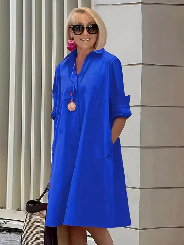 Clio - Relaxed Shirt Dress for Casual and Versatile Styling
