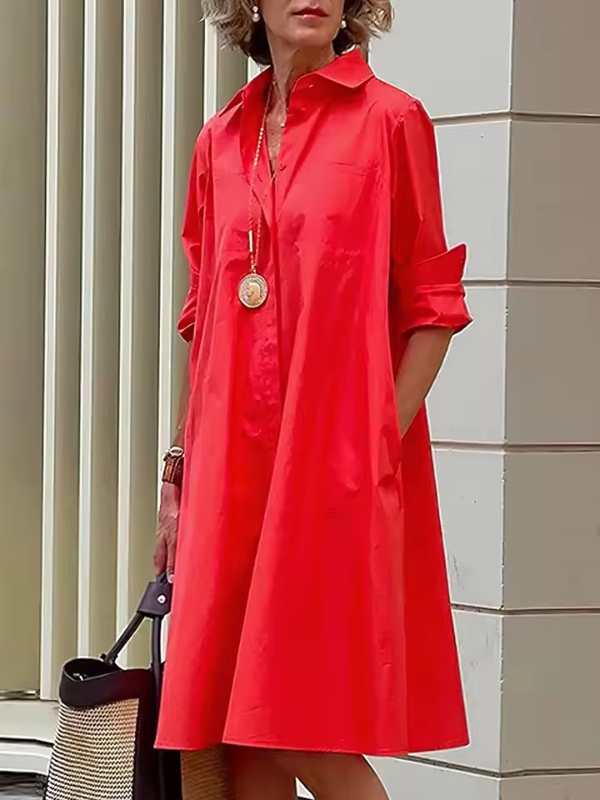 Clio - Relaxed Shirt Dress for Casual and Versatile Styling