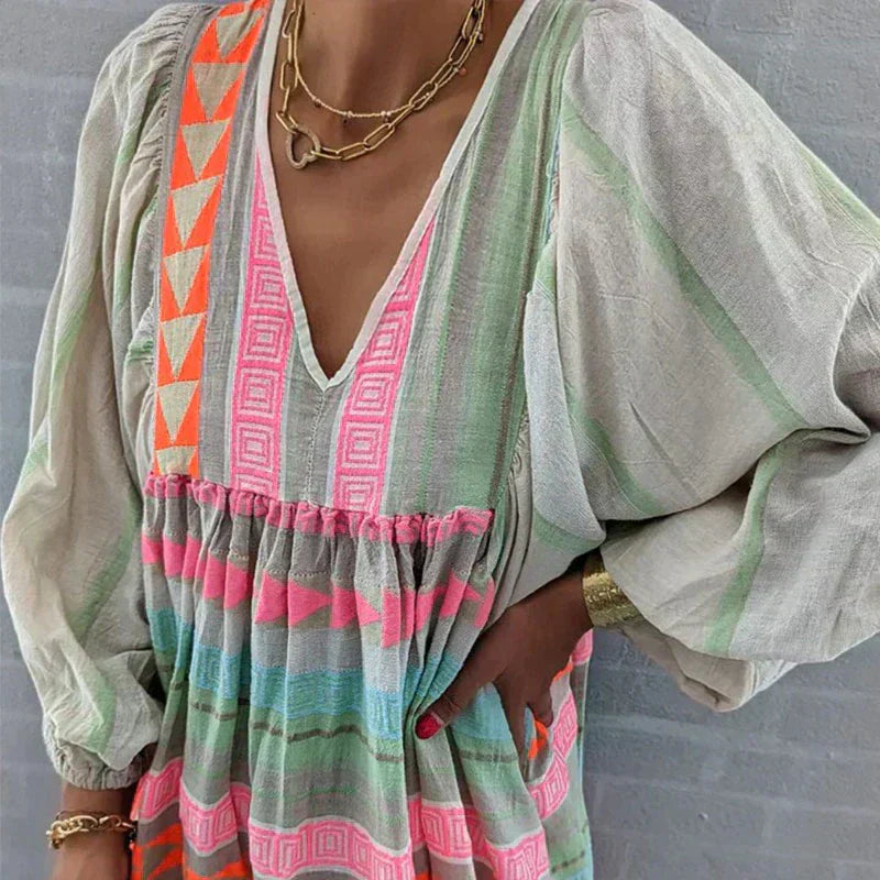 Kalista - Bohemian Flowing Maxi Dress Lightweight & Vibrant