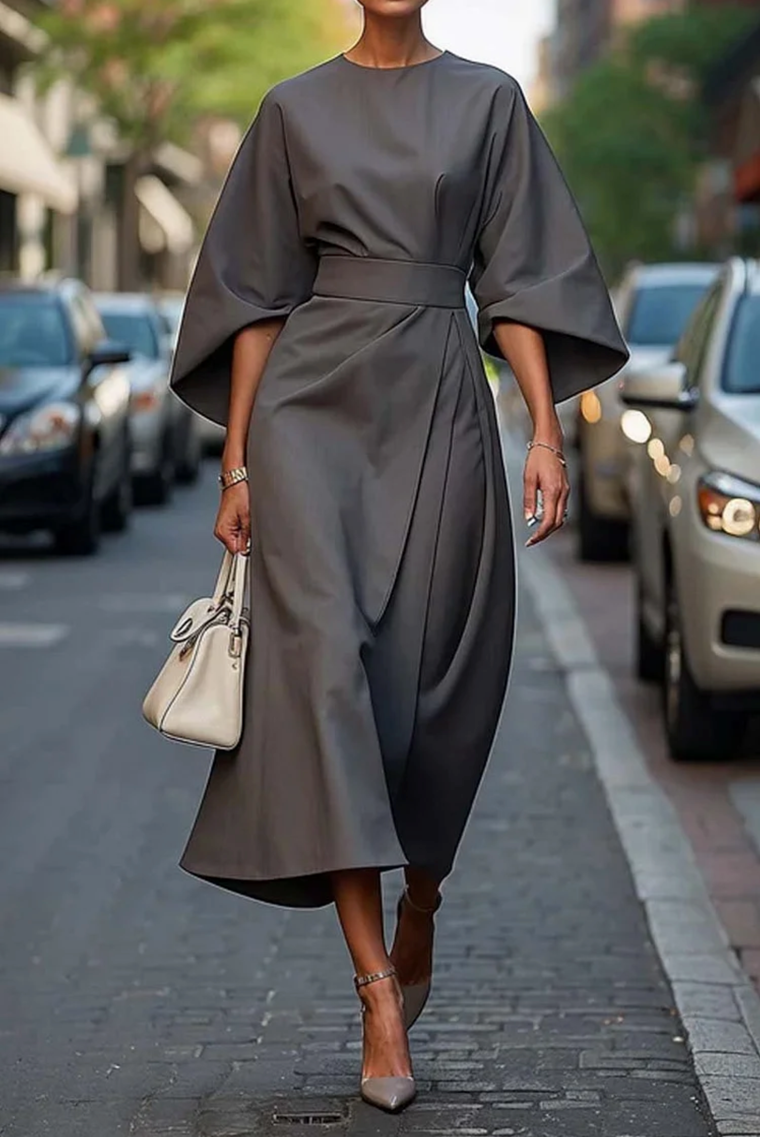 Eliza - Belted Maxi Dress