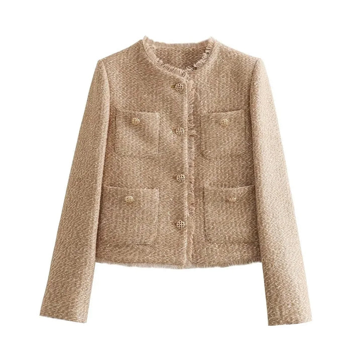 Aisha - Cropped Tweed Jacket