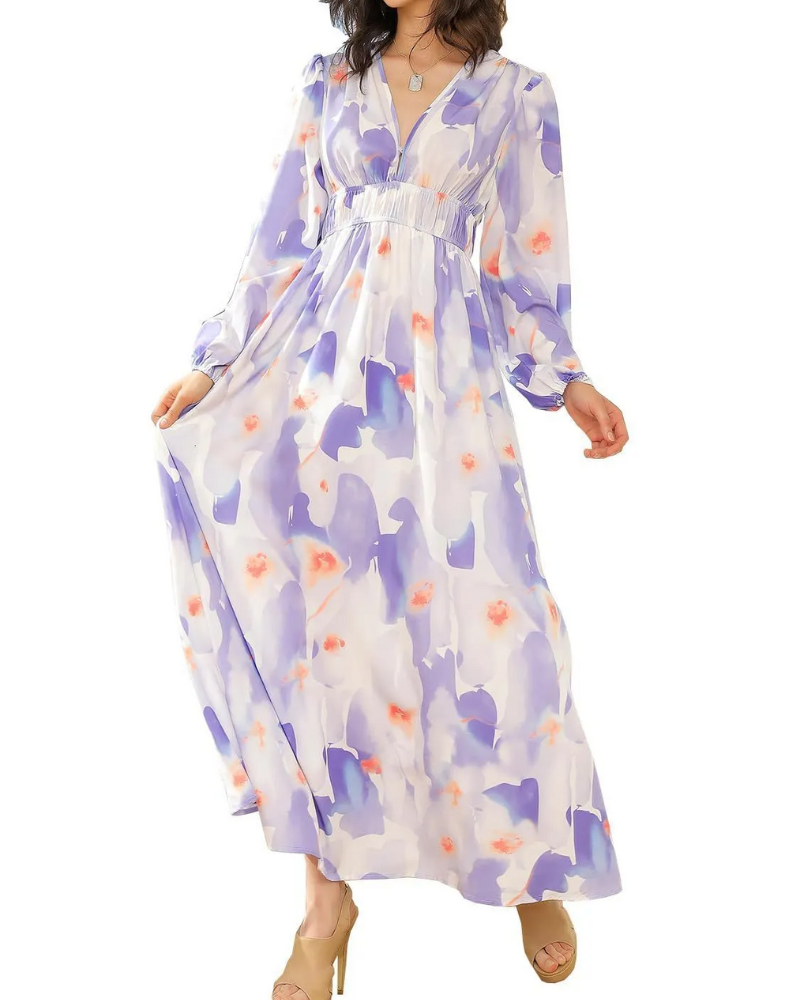 Taylor - Elegant Floral Maxi Dress