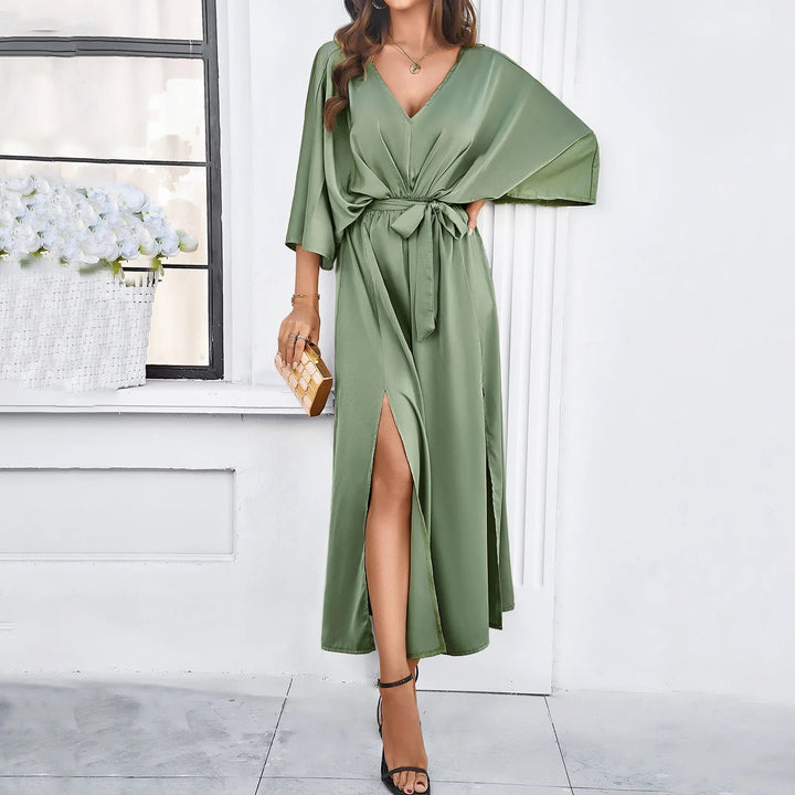 Bella - V-Neck Spring Midi Dress