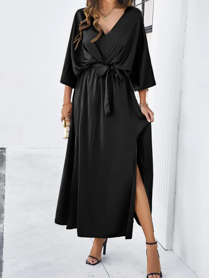 Bella - V-Neck Spring Midi Dress