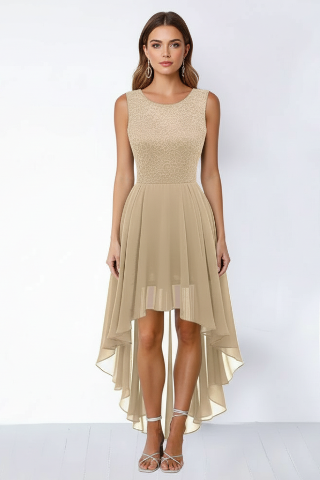 Women’s Elegant Asymmetric Midi Dress