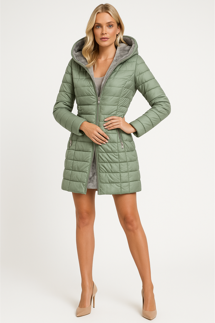 Women's Asymmetrical Hooded Puffer Coat