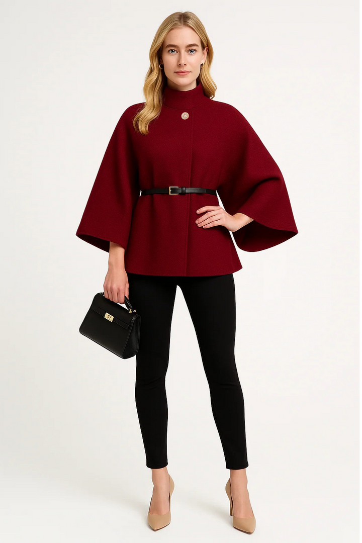 Women’s Belted Cape Coat