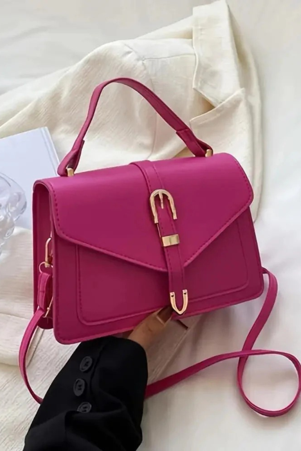 Women's Buckle Closure Crossbody Bag