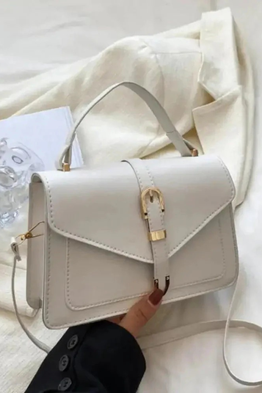 Women's Buckle Closure Crossbody Bag