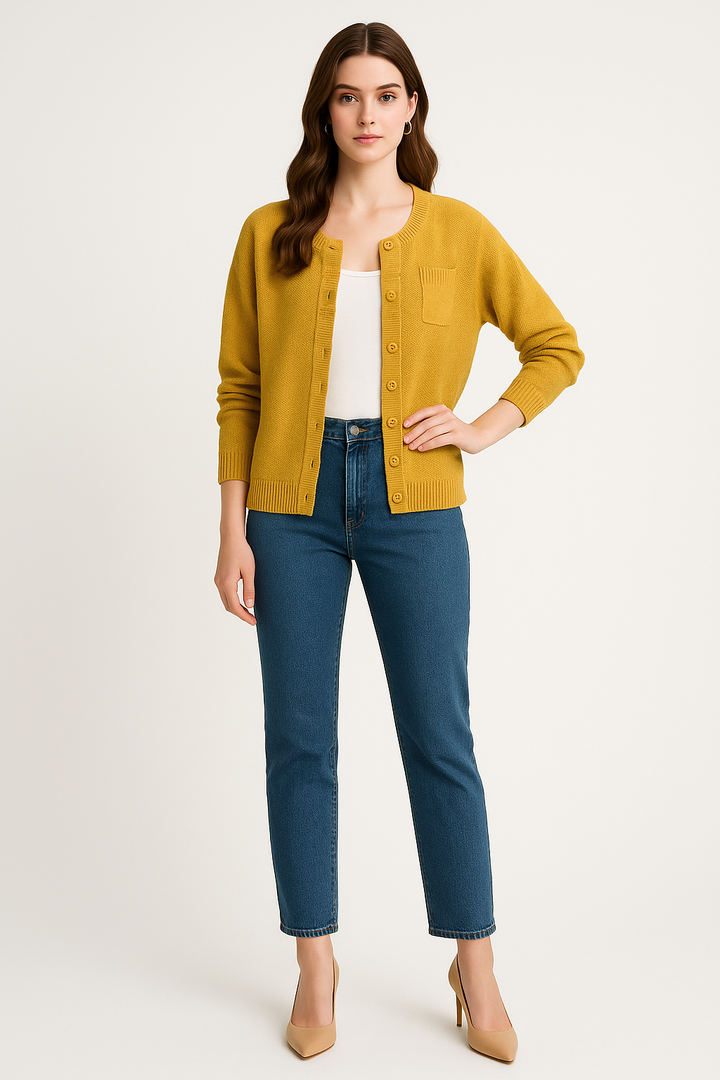 Women's Button-Front Knit Cardigan