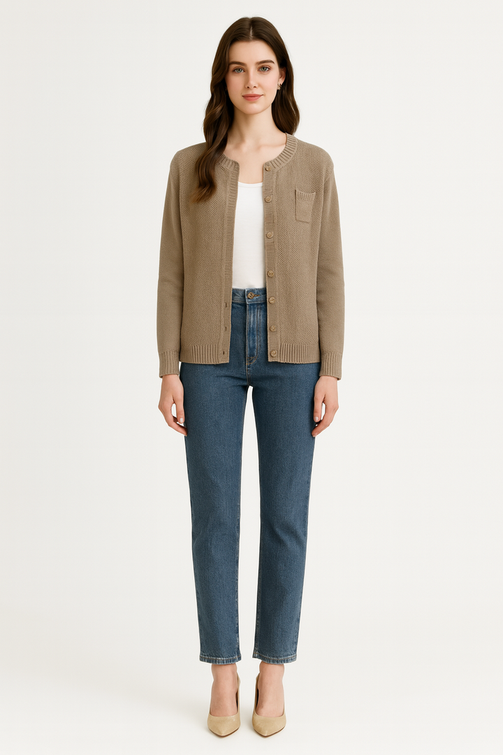 Women's Button-Front Knit Cardigan