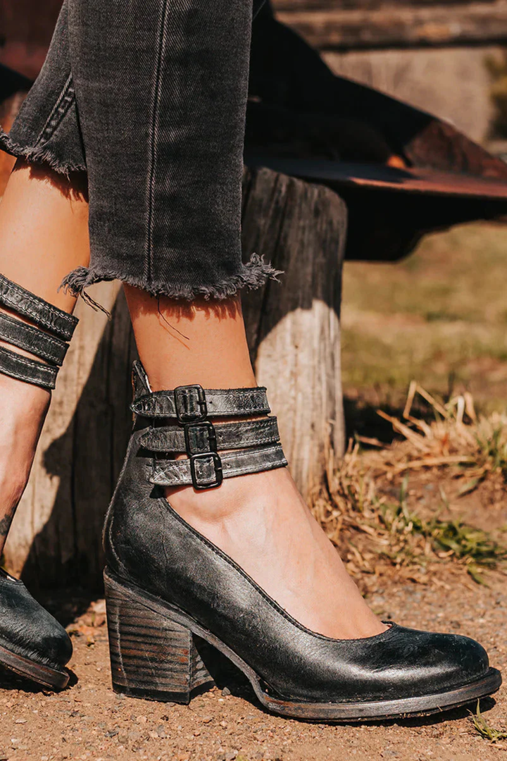 Women’s Elegant Buckle Heel Sandals