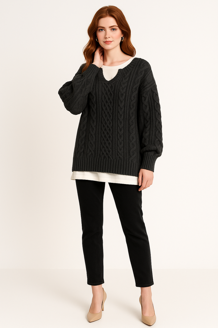 Women's Chunky Cable Knit Sweater