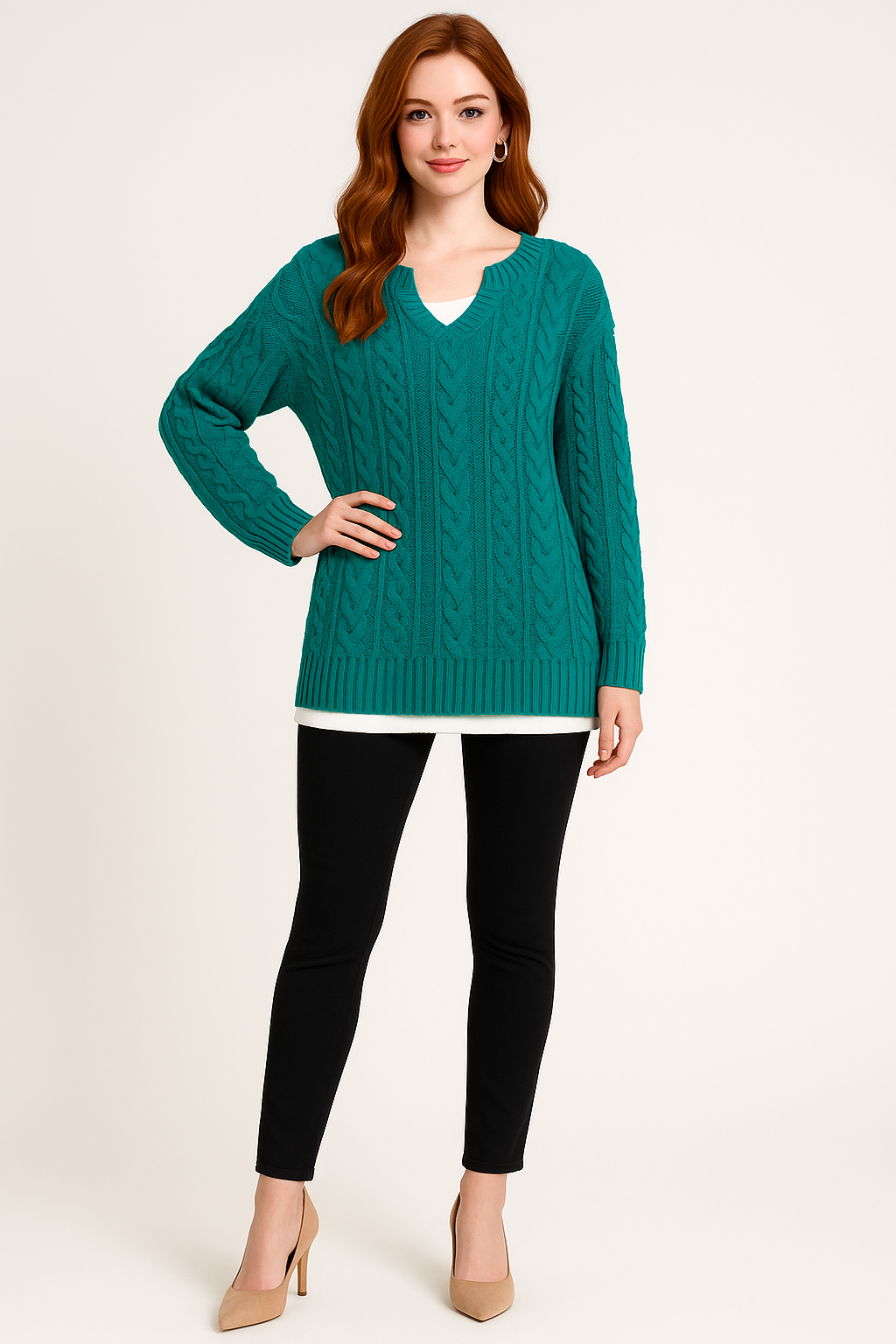 Women's Chunky Cable Knit Sweater