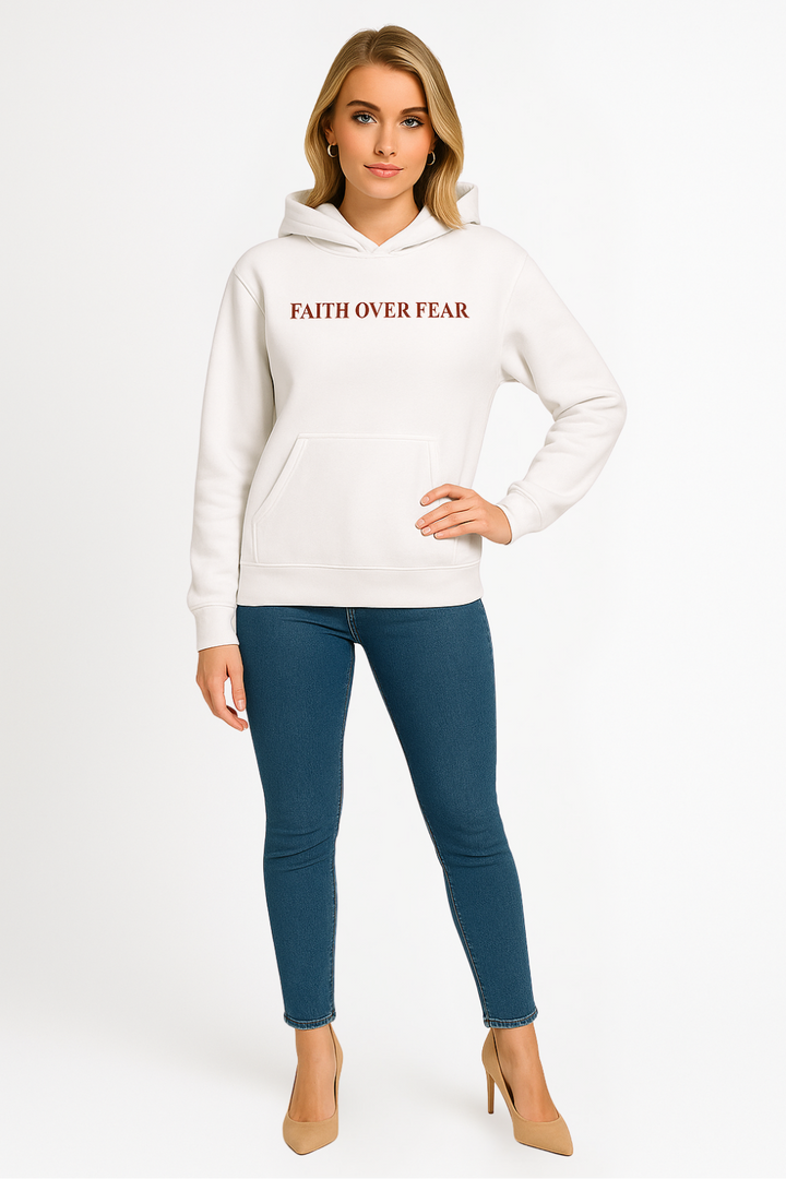 Women’s Cozy Faith Over Fear Oversized Hoodie
