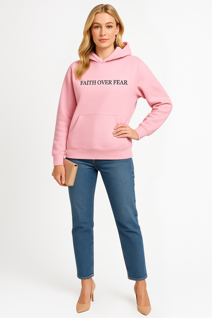 Women’s Cozy Faith Over Fear Oversized Hoodie