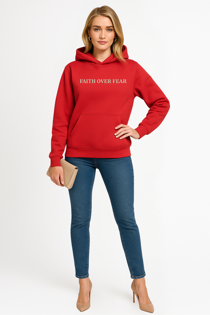 Women’s Cozy Faith Over Fear Oversized Hoodie