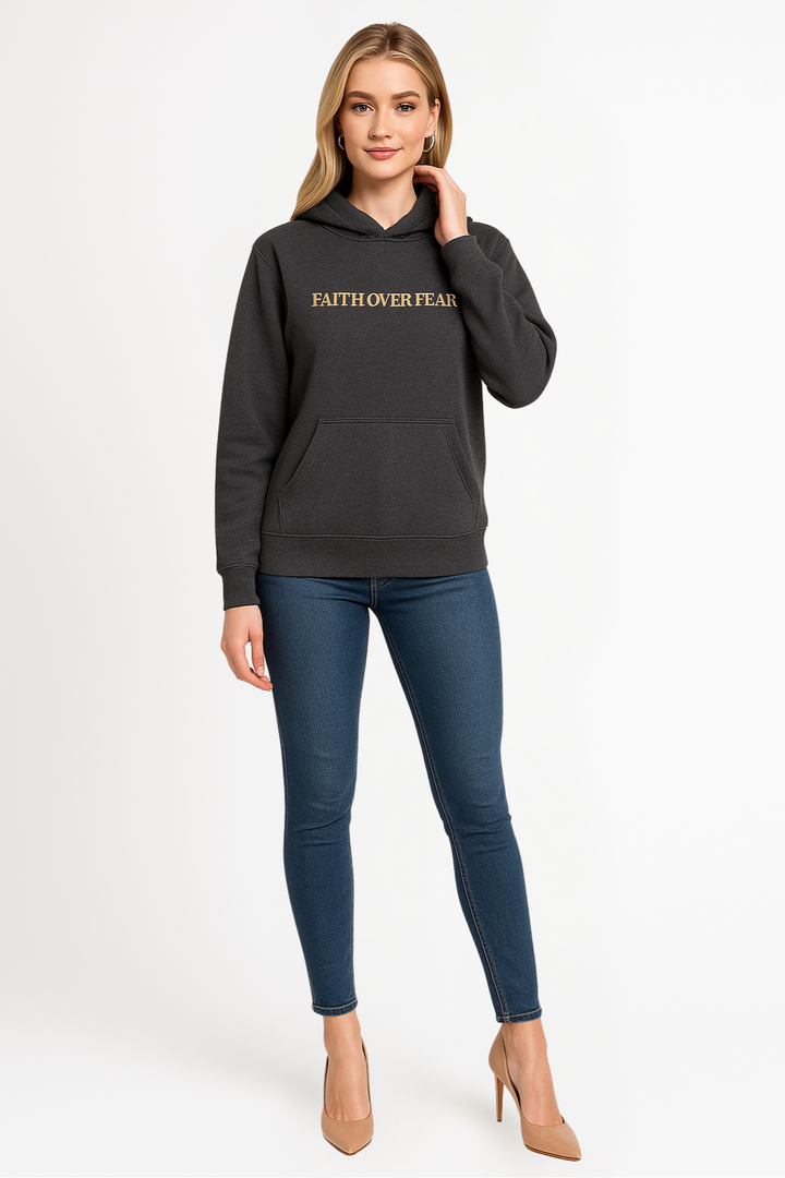 Women’s Cozy Faith Over Fear Oversized Hoodie