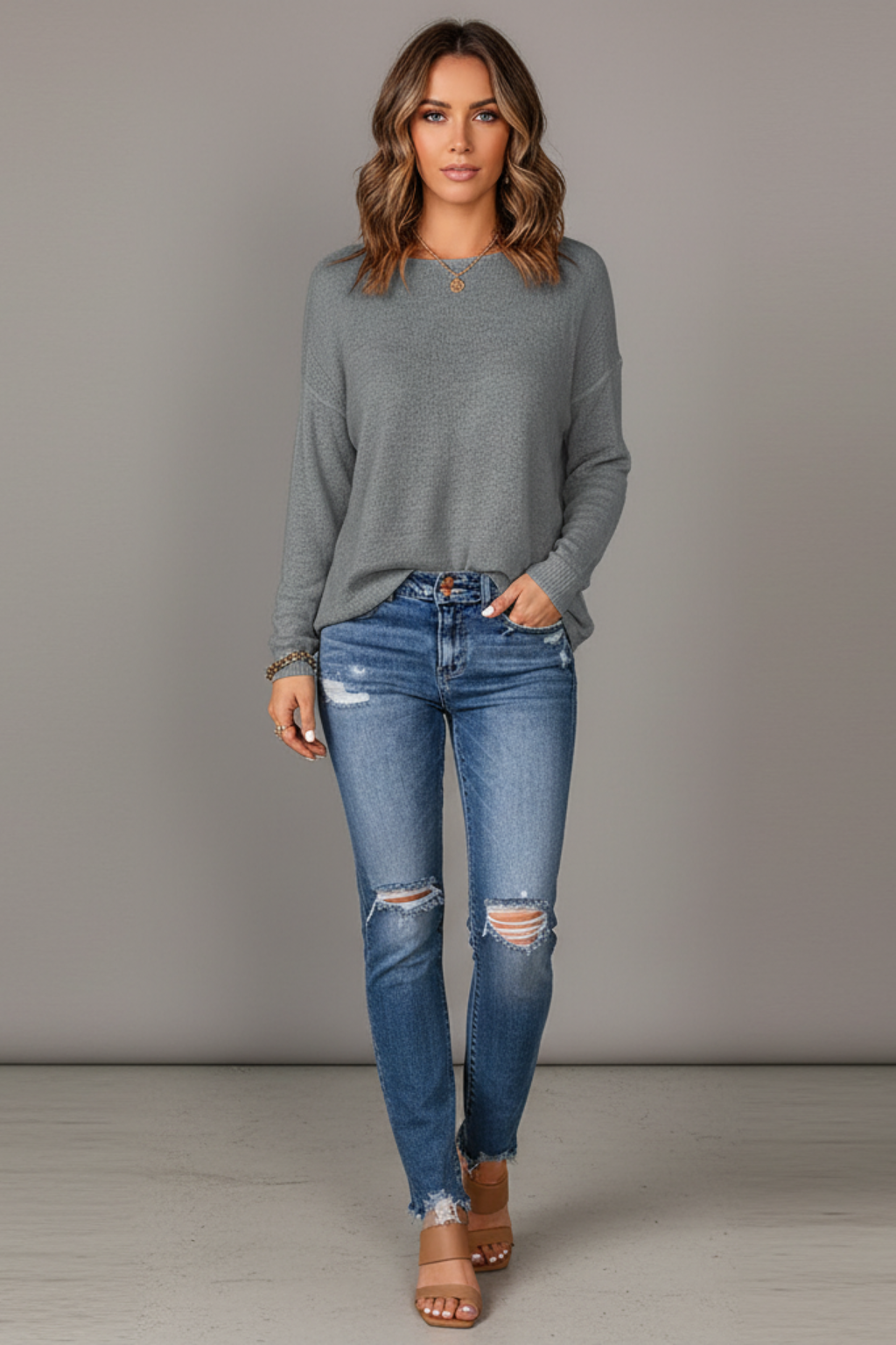 Women’s Cozy Round Neck Sweater