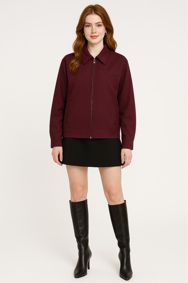 Women's Cropped Bomber Jacket