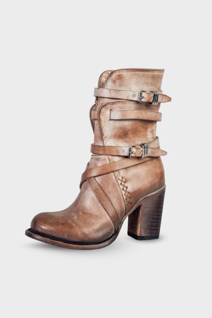 Women’s Distressed Leather Ankle Boots