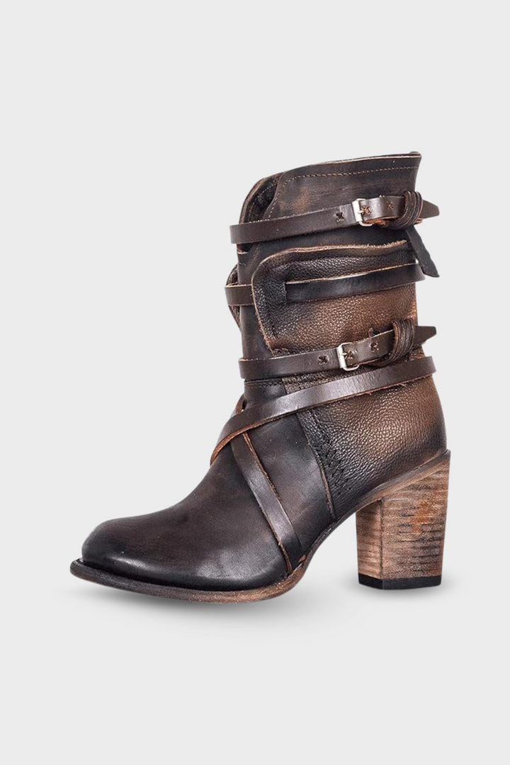 Women’s Distressed Leather Ankle Boots