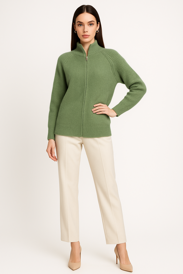 Women’s Easy Zip-Up Knit Cardigan
