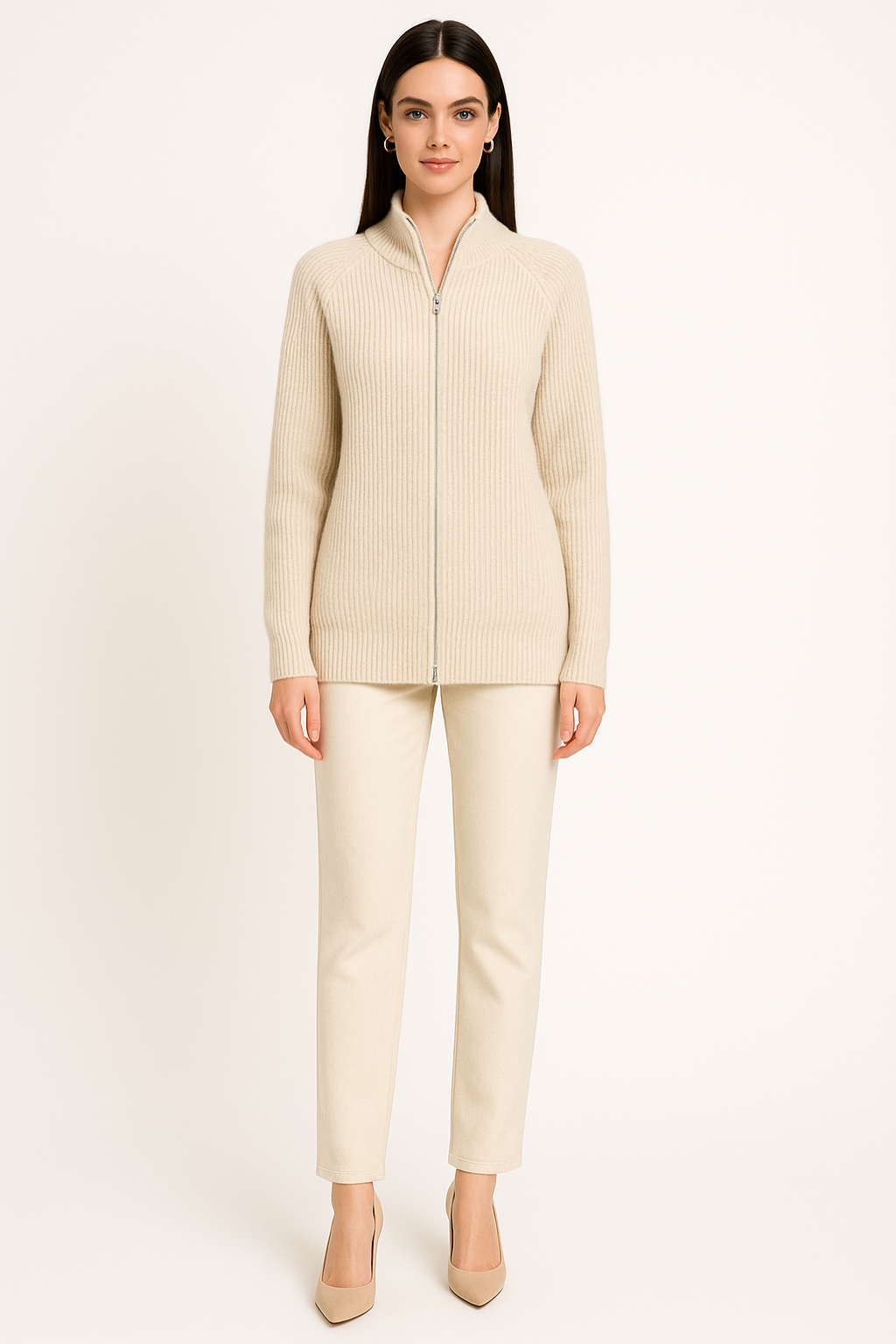 Women’s Easy Zip-Up Knit Cardigan