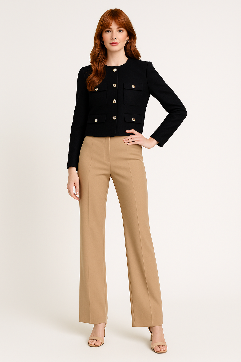 Women's Elegant Cropped Bomber Jacket