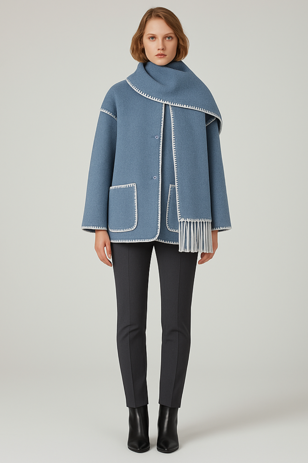 Women’s Elegant Fringe Wrap Coat