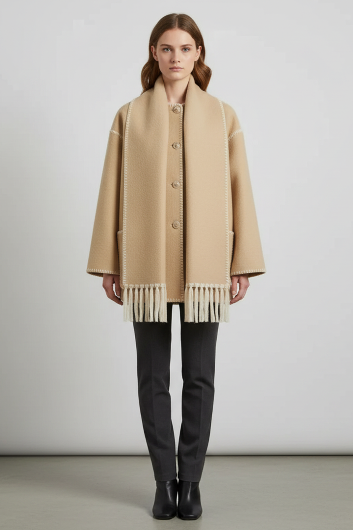 Women’s Elegant Fringe Wrap Coat