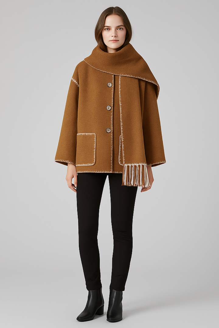 Women’s Elegant Fringe Wrap Coat