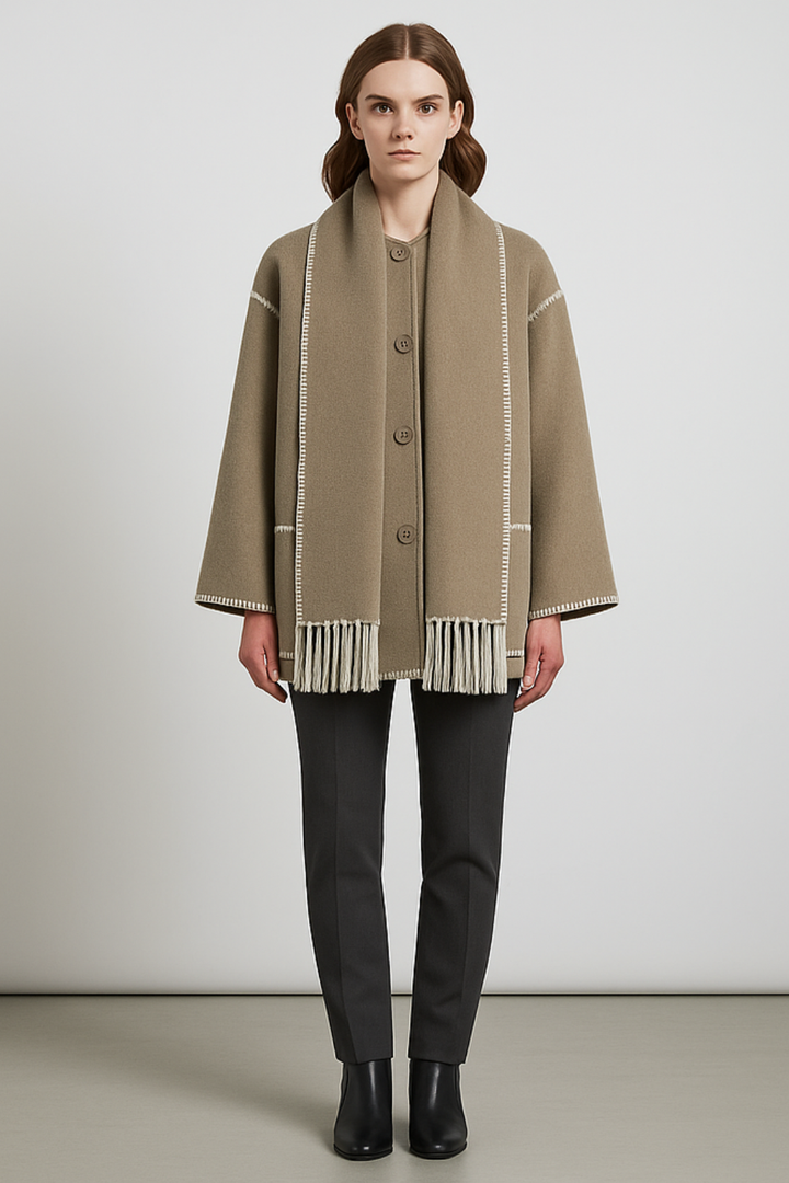 Women’s Elegant Fringe Wrap Coat