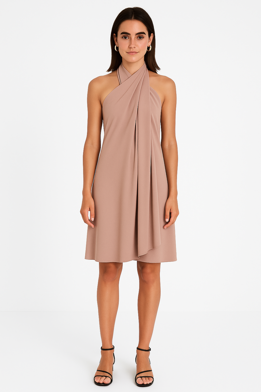 Women’s Elegant Halter Midi Dress
