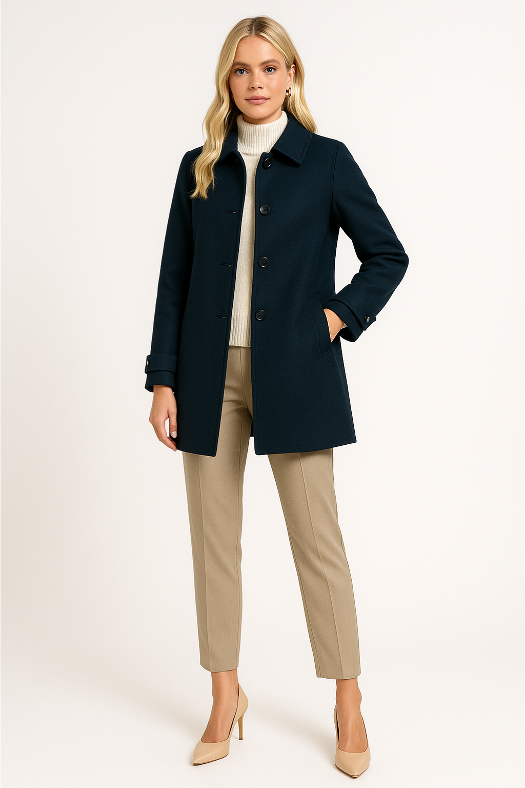 Women’s Elegant Tailored Trench Coat