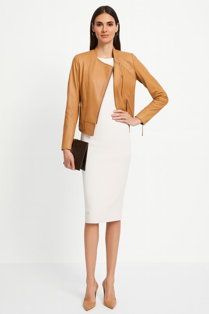 Women’s Faux Leather Slim Jacket