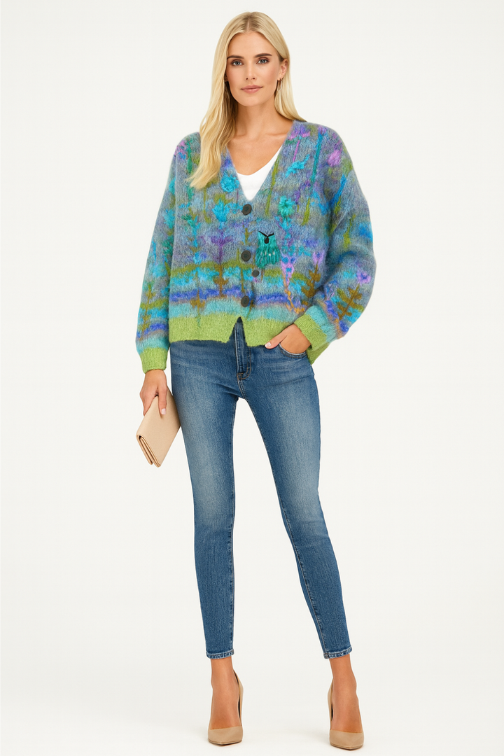 Women’s Floral Knit Cardigan