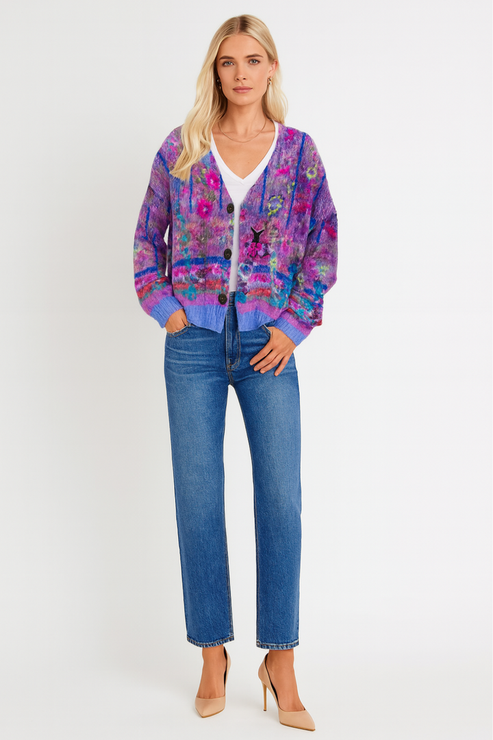 Women’s Floral Knit Cardigan