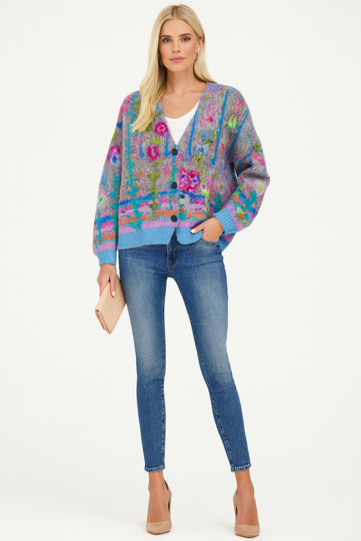Women’s Floral Knit Cardigan