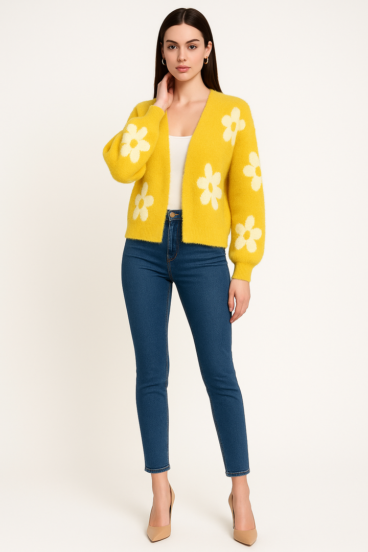 Women's Floral Open Cardigan