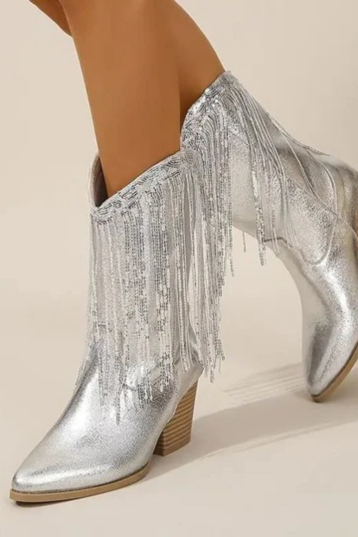 Women's Fringe Mid-Calf Boots